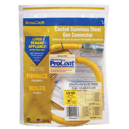 Brasscraft GAS CNNCTR 3/4""FXM 36"" CSSC21-36 P